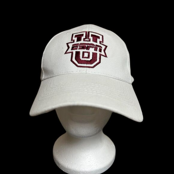 ESPN ESPNU Baseball White Adjustable Hat Cap - Picture 1 of 3
